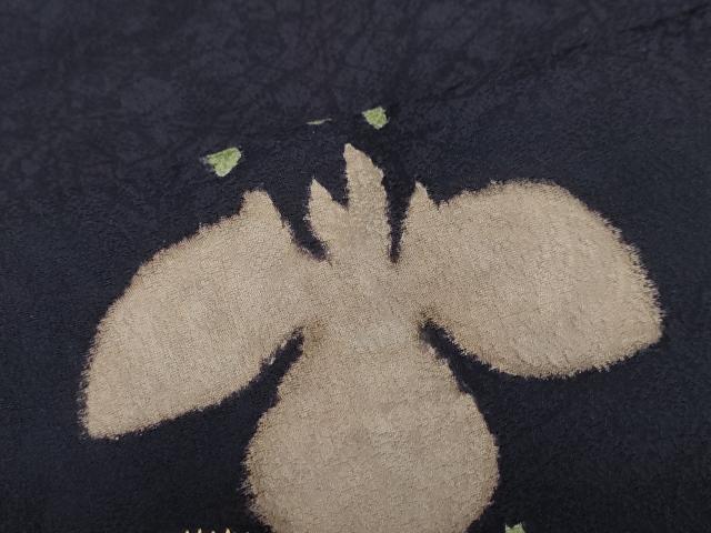平和屋着物●ファッションデザイナー　HIROKO KOSHINO　コシノヒロコ　訪問着　絞り　流水草花文　金彩　正絹　逸品　DABD9164ud