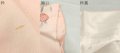 平和屋着物●訪問着　作家物　草花丸文　暈し染め　金彩　正絹　逸品　DABD9169ud