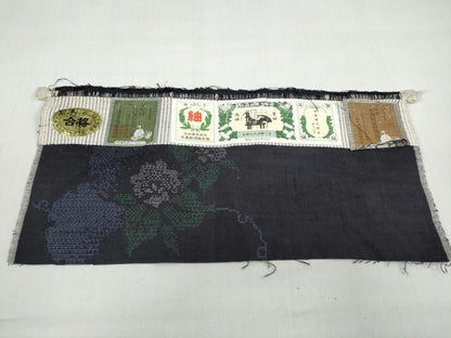 平和屋着物●本場結城紬　重要無形文化財　100亀甲　雪輪草花文　証紙付き　正絹　逸品　DABD9172ud