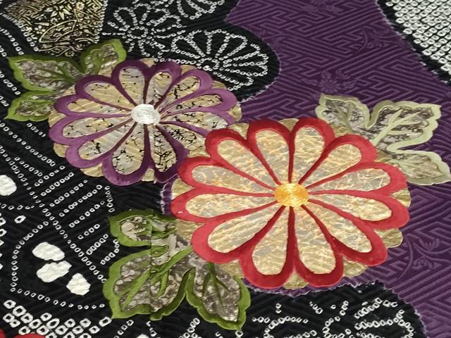 平和屋着物●豪華振袖　駒刺繍　絞り　熨斗吉祥草花文　金彩　正絹　逸品　DABD9177ud 平和屋着物○豪華振袖 駒刺繍 絞り 熨斗吉祥草花文 金彩 正絹 逸品