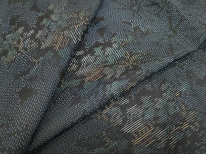 平和屋着物●本場大島紬　風景樹林文　正絹　逸品　未使用　DABD9181ud