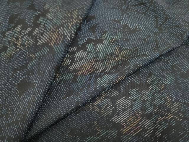 平和屋着物●本場大島紬　風景樹林文　正絹　逸品　未使用　DABD9181ud