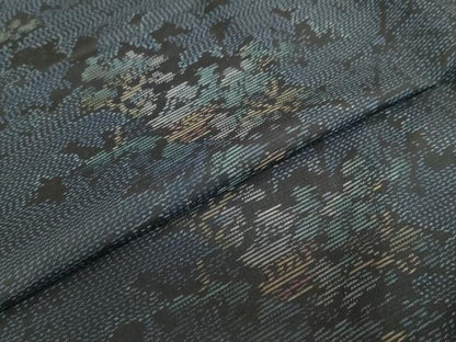 平和屋着物●本場大島紬　風景樹林文　正絹　逸品　未使用　DABD9181ud