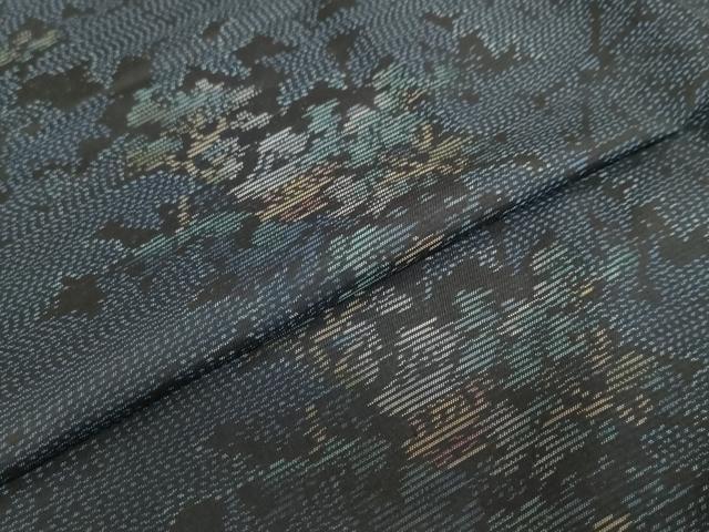 平和屋着物●本場大島紬　風景樹林文　正絹　逸品　未使用　DABD9181ud