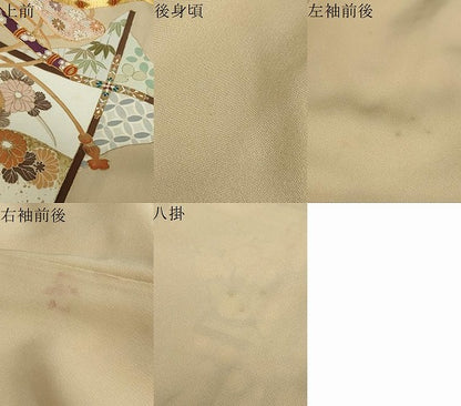 平和屋着物●訪問着　駒刺繍　楽器草花文　正絹　逸品　DABD9185ud
