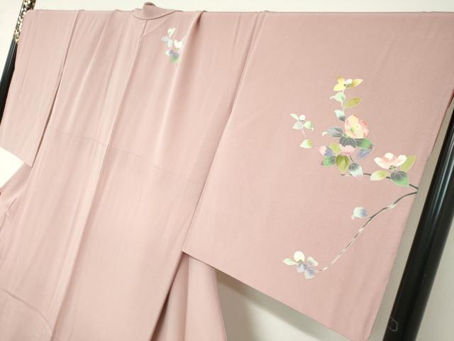 平和屋着物●十日町友禅　女流作家　遠田藤舟　訪問着　草花文　暈し染め　健勝苑扱い　ロング丈　正絹　逸品　DABD9191ud