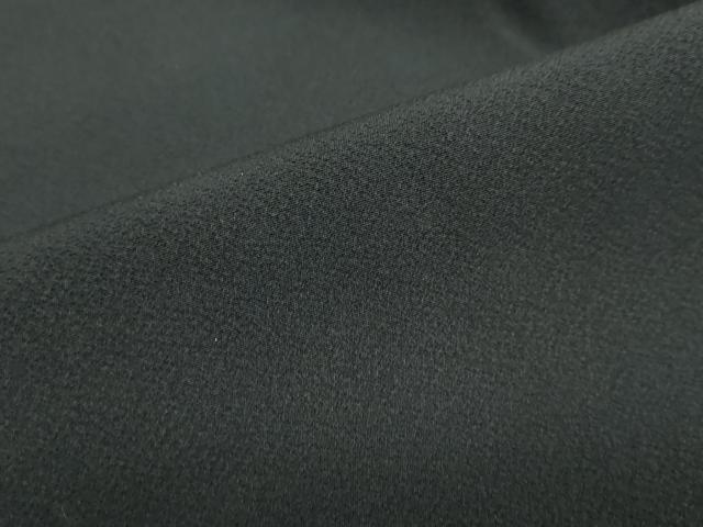 平和屋着物●豪華振袖　色無地　黒色　正絹　逸品　DABD9198ud