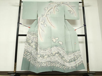 平和屋着物●訪問着　作家物　絞り　辻が花　正絹　逸品　DABD9199ud