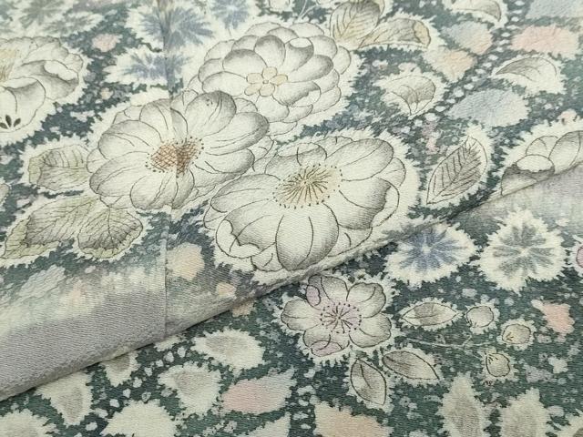 平和屋着物●訪問着　作家物　絞り　辻が花　正絹　逸品　DABD9199ud