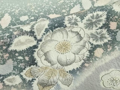 平和屋着物●訪問着　作家物　絞り　辻が花　正絹　逸品　DABD9199ud