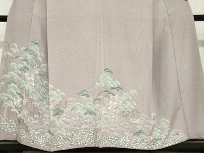 平和屋着物●訪問着　友禅　作家物　浜松文　正絹　逸品　DABD9207ud