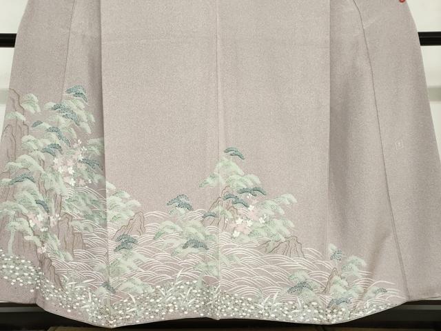 平和屋着物●訪問着　友禅　作家物　浜松文　正絹　逸品　DABD9207ud