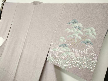 平和屋着物●訪問着　友禅　作家物　浜松文　正絹　逸品　DABD9207ud