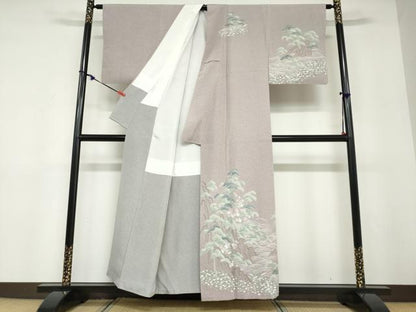 平和屋着物●訪問着　友禅　作家物　浜松文　正絹　逸品　DABD9207ud
