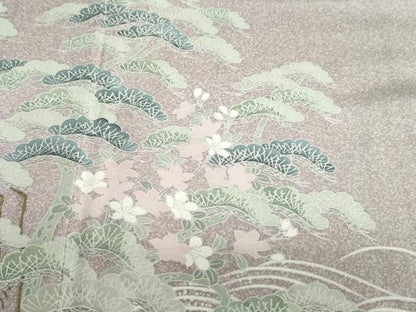 平和屋着物●訪問着　友禅　作家物　浜松文　正絹　逸品　DABD9207ud