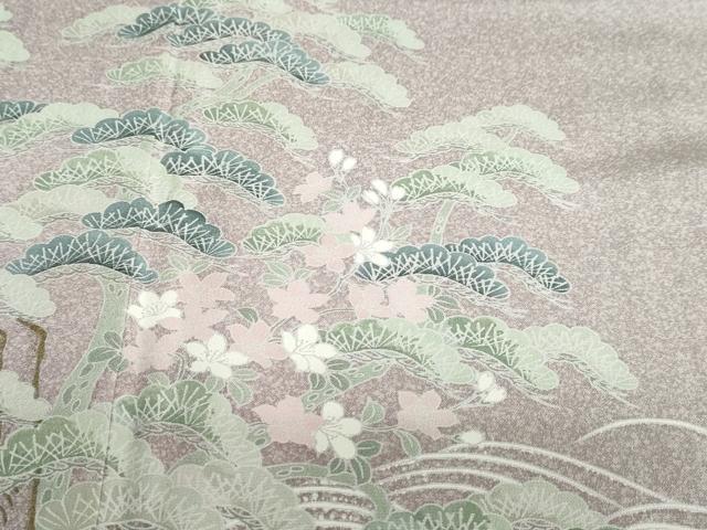 平和屋着物●訪問着　友禅　作家物　浜松文　正絹　逸品　DABD9207ud