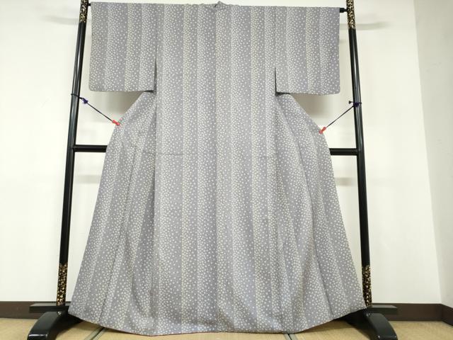 平和屋着物●上質な小紋　舞桜文　正絹　逸品　DABD9210ud