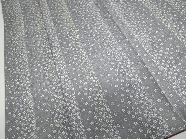 平和屋着物●上質な小紋　舞桜文　正絹　逸品　DABD9210ud