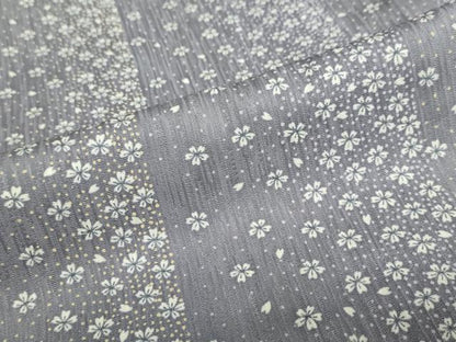 平和屋着物●上質な小紋　舞桜文　正絹　逸品　DABD9210ud