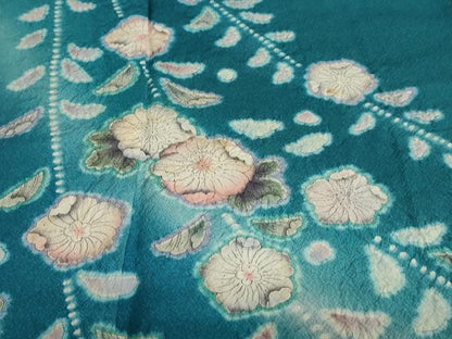 平和屋着物●訪問着　作家物　絞り　辻が花　暈し染め　正絹　逸品　DABD9212ud