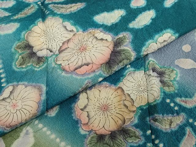 平和屋着物●訪問着　作家物　絞り　辻が花　暈し染め　正絹　逸品　DABD9212ud