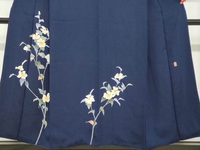 平和屋着物●本加賀友禅作家　南 克治　訪問着　草花文　正絹　逸品　DABD9213ud