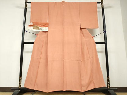 平和屋着物●小紋師　藍田春吉　江戸小紋　極通し　反端付き　正絹　逸品　未使用　DABD9219ud