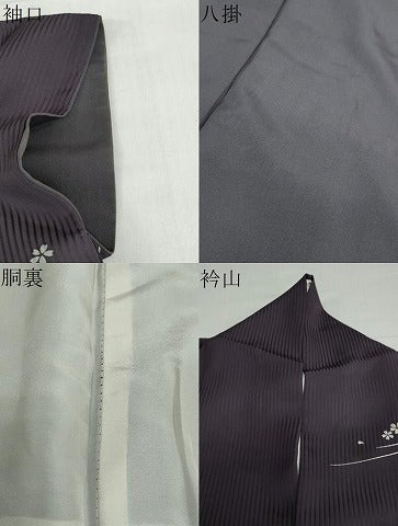 平和屋着物●訪問着　舞桜文　暈し染め　金彩　正絹　逸品　DABD9220ud 平和屋着物○訪問着 舞桜文 暈し染め 金彩 正絹 逸品 DABD9220ud