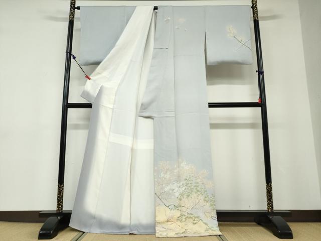 平和屋着物●訪問着　友禅　松竹梅　正絹　逸品　DABD9222ud