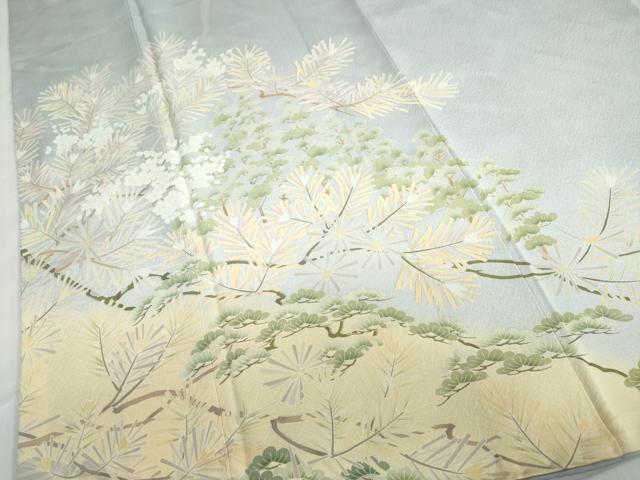 平和屋着物●訪問着　友禅　松竹梅　正絹　逸品　DABD9222ud