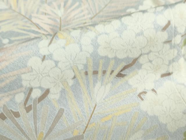 平和屋着物●訪問着　友禅　松竹梅　正絹　逸品　DABD9222ud