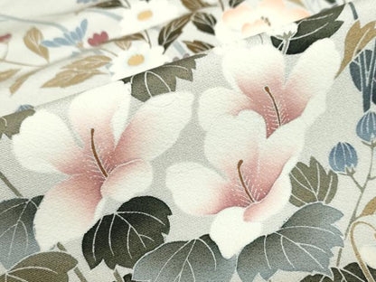 平和屋着物●京友禅工芸作家　小宮山彌一　訪問着　草花文　上代48万　仮絵羽　正絹　逸品　未使用　DABD9225ud