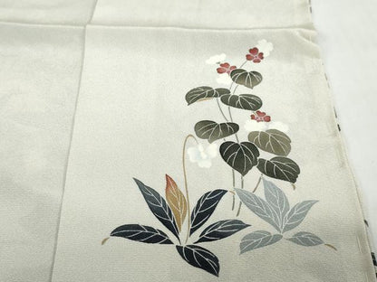 平和屋着物●京友禅工芸作家　小宮山彌一　訪問着　草花文　上代48万　仮絵羽　正絹　逸品　未使用　DABD9225ud