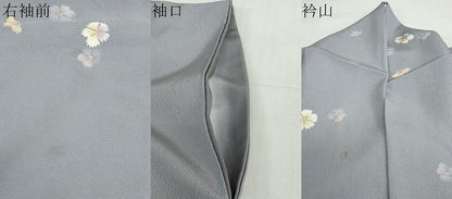 平和屋着物●上質な小紋　舞花文　正絹　逸品　DABD9230ud