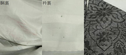 平和屋着物●本場大島紬　7マルキ　洋花文　正絹　逸品　DABD9234ud