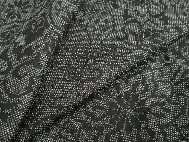 平和屋着物●本場大島紬　7マルキ　洋花文　正絹　逸品　DABD9234ud