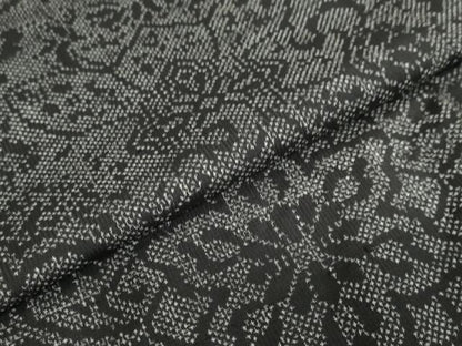 平和屋着物●本場大島紬　7マルキ　洋花文　正絹　逸品　DABD9234ud