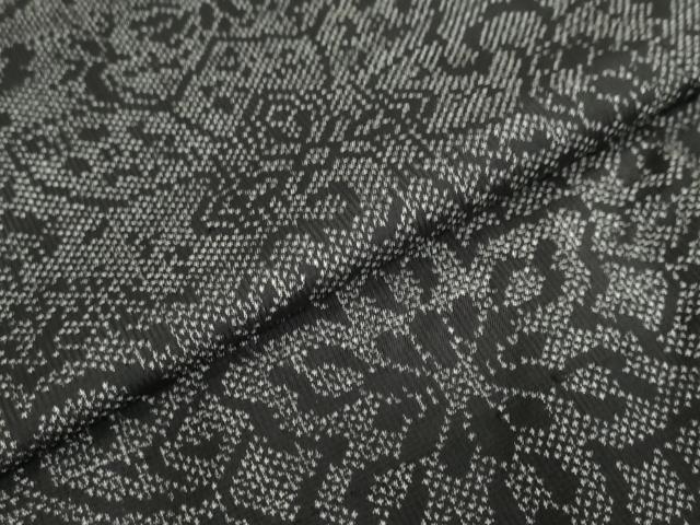 平和屋着物●本場大島紬　7マルキ　洋花文　正絹　逸品　DABD9234ud