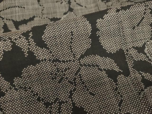 平和屋着物●本場大島紬　7マルキ　花尽くし文　正絹　逸品　DABD9237ud