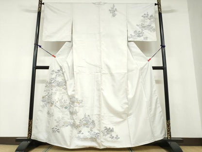 平和屋着物●本場染大島紬　訪問着　風景文　正絹　逸品　DABD9240ud