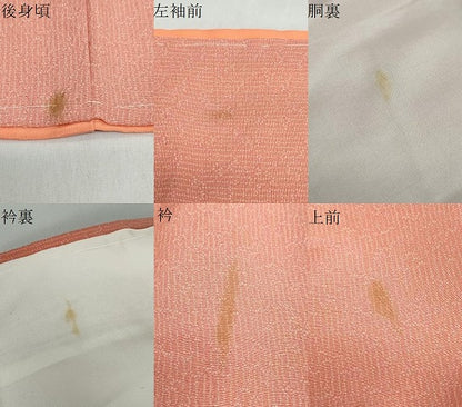 平和屋着物●人間国宝　初代 六谷梅軒(六谷紀久男)錐彫り　重要無形文化　財伊勢型紙　江戸小紋　笹竹文　正絹　逸品　未使用　DABD9241ud