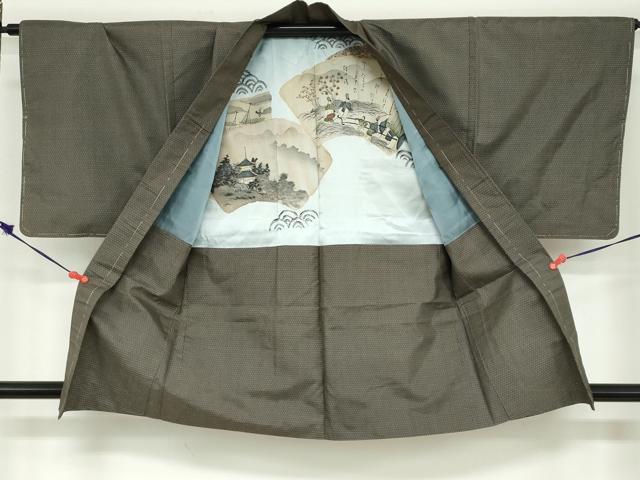 平和屋着物●男性　本場大島紬　アンサンブル　80亀甲　総詰め　正絹　逸品　未使用　DABD9247ud