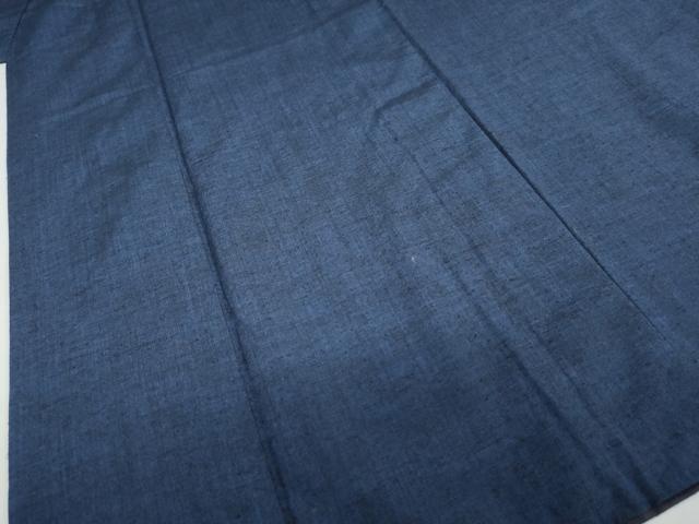 平和屋着物●男性　紬　アンサンブル　長羽織　留紺色　正絹　逸品　DABD9248ud