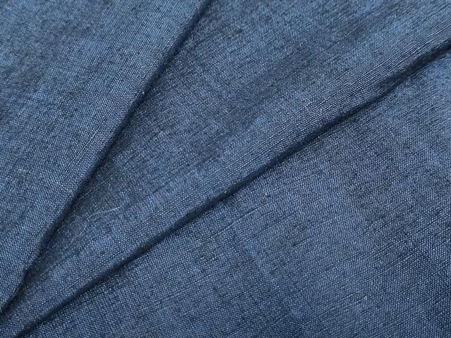 平和屋着物●男性　紬　アンサンブル　長羽織　留紺色　正絹　逸品　DABD9248ud