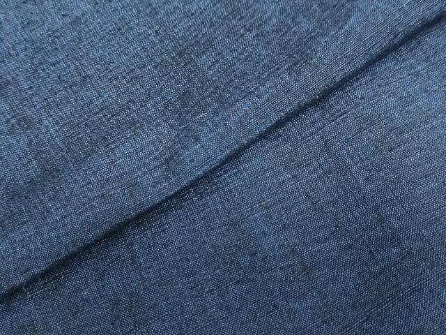 平和屋着物●男性　紬　アンサンブル　長羽織　留紺色　正絹　逸品　DABD9248ud