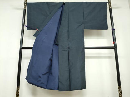 平和屋着物●男性 本場大島紬 アンサンブル 長羽織 長襦袢（無双仕立て）セット 80亀甲 総詰め キングサイズ 正絹 逸品 DABD9249ud