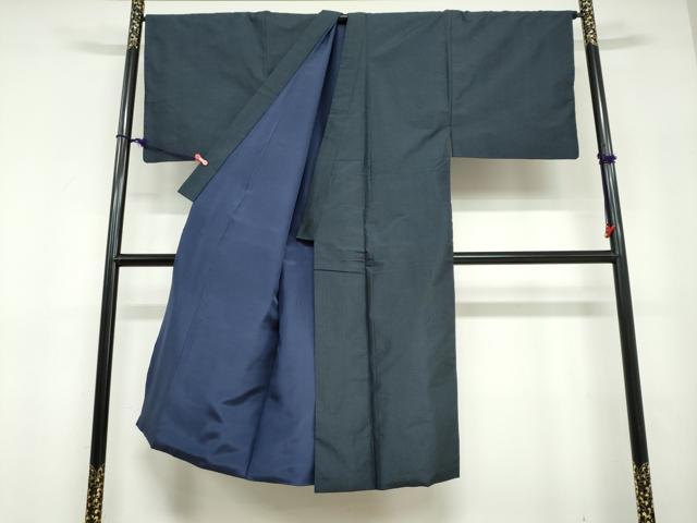 平和屋着物●男性 本場大島紬 アンサンブル 長羽織 長襦袢（無双仕立て）セット 80亀甲 総詰め キングサイズ 正絹 逸品 DABD9249ud