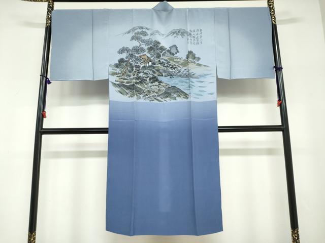 平和屋着物●男性 本場大島紬 アンサンブル 長羽織 長襦袢（無双仕立て）セット 80亀甲 総詰め キングサイズ 正絹 逸品 DABD9249ud