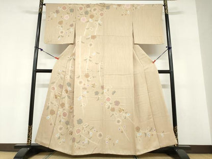 平和屋着物●訪問着　絞り　辻が花　金彩　正絹　逸品　DABD9253ud