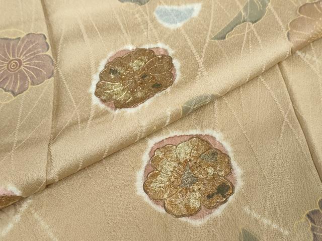 平和屋着物●訪問着　絞り　辻が花　金彩　正絹　逸品　DABD9253ud